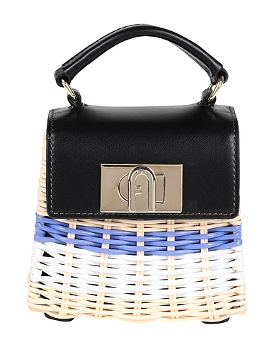 FURLA Bolso de mano FURLA 1927 MICRO TOP HANDLE
 Negro 70% Rattan, 30% Piel