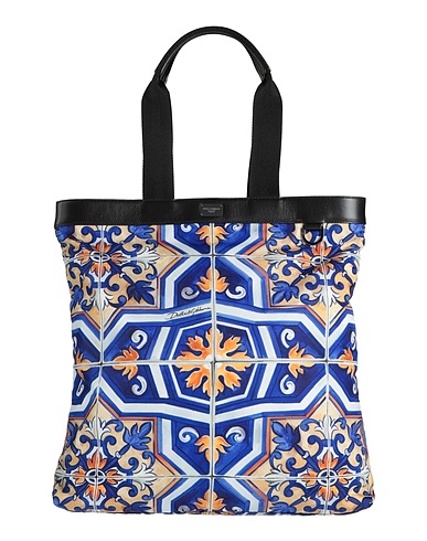 DOLCE&GABBANA Handbag Blue Nylon, Soft Leather