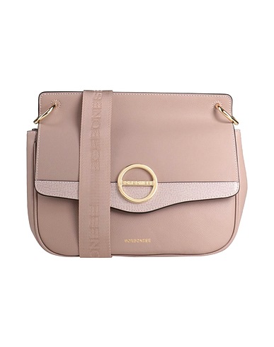 BORBONESE Across-body bag Taupe 85% Leather, 15% PVC - Polyvinyl chloride