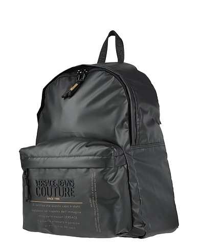VERSACE JEANS COUTURE Backpacks Black 90% Polyamide, 10% Polyurethane, Polyurethane resin