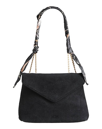 MIA BAG Shoulder bag Black 100% Cotton