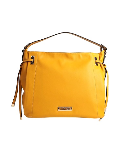 CAFèNOIR Sac à main Jaune-orange 100% Polyuréthane