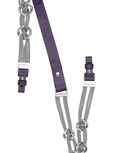 MARNI Bag accessories & charms Dark purple 80% Brass, 20% Bovine leather