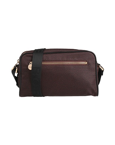 BORBONESE Across-body bag Dark brown 100% Polyester, Leather