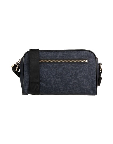 BORBONESE Cross-body bags Midnight blue 100% Polyester, Leather