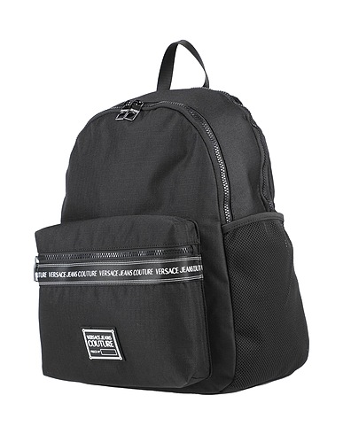 VERSACE JEANS COUTURE Backpacks Black 90% Polyamide, 10% Polyurethane, Polyurethane resin