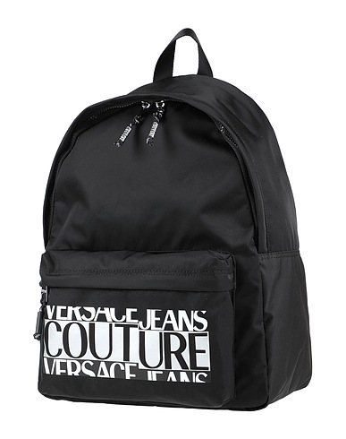 VERSACE JEANS COUTURE Backpacks Black 100% Polyamide, Polyurethane resin