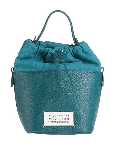 MAISON MARGIELA Borsa a mano Verde petrolio 100% Pelle di bovino, Cotone, Poliestere, Ottone, Zinco