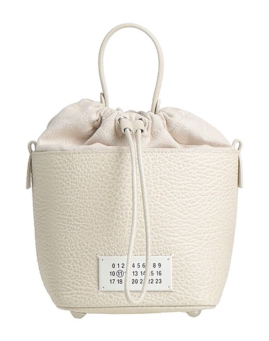 MAISON MARGIELA Borsa a mano Off white 100% Pelle di bovino, Cotone, Poliestere, Ottone, Zinco