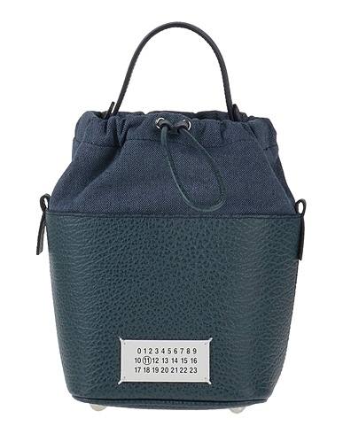 MAISON MARGIELA ハンドバッグ ネイビー 牛革 100% / コットン / ポリエステル / 真鍮/ブラス / 亜鉛