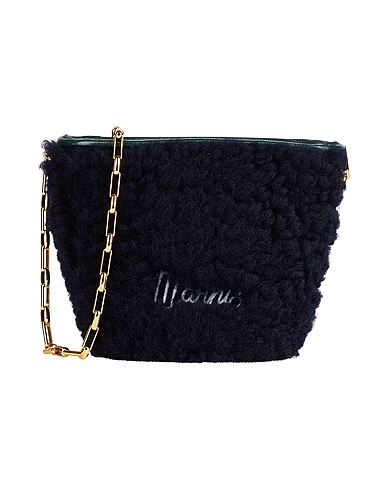 MARNI Across-body bag 100% Shearling, Cow leather, Brass