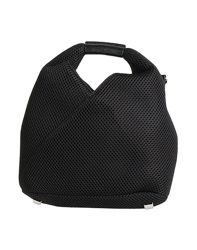 MM6 MAISON MARGIELA Handbag Black 100% Polyester, Cow leather