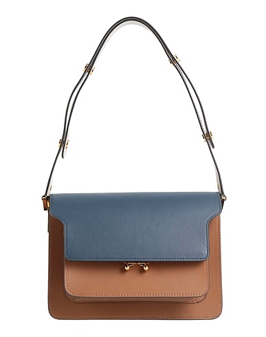 MARNI Cross-body bags Midnight blue 100% Cow leather, Brass, Steel