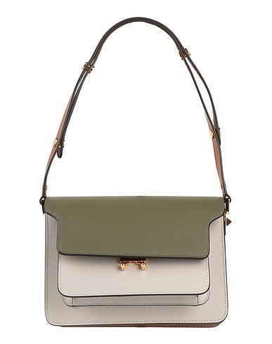 MARNI Cross-body bags Military green 100% Cow leather, Brass, Steel