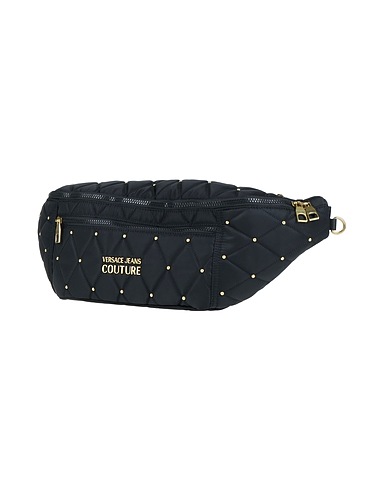 VERSACE JEANS COUTURE Belt Bags Black 100% Polyamide, Polyurethane resin