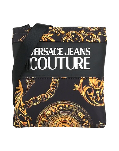 VERSACE JEANS COUTURE Across-body bag Black 80% Polyamide, 20% Polyurethane, Polyurethane resin