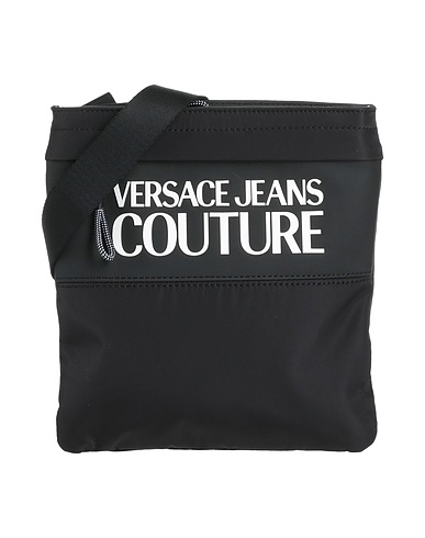 VERSACE JEANS COUTURE Across-body bag Black 80% Polyamide, 20% Polyurethane, Polyurethane resin