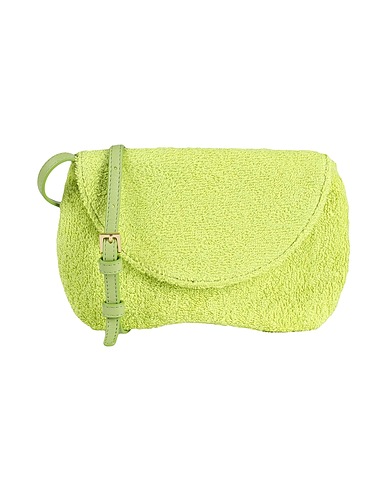 BLAME LILAC Borsa a tracolla Verde lime Pelle di vitello, Cotone