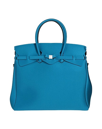 SAVE MY BAG Handbag Deep teal 50% PEEK (Polyether - Ether - Ketone), 40% Polyamide, 10% Elastane
