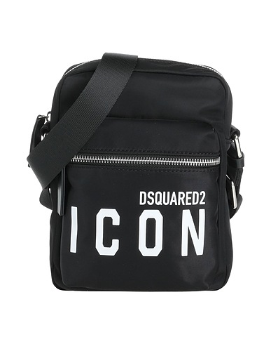 DSQUARED2 Borsa a tracolla Nero 95% Poliammide, 5% Pelle di bovino