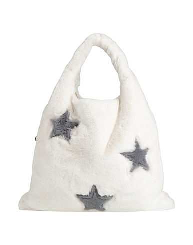 ANITA BILARDI Handbag White Textile fibres, Soft Leather