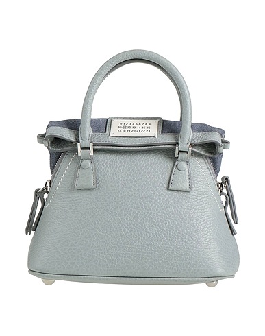 MAISON MARGIELA Handbag Light blue Soft Leather, Textile fibers
