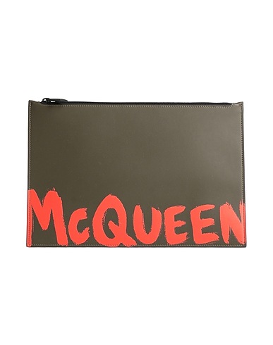 MCQUEEN Handbag Military green Soft Leather