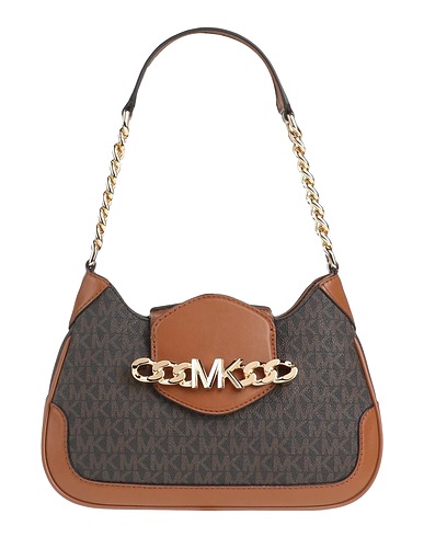 MICHAEL MICHAEL KORS Handbag Dark brown 69% PVC - Polyvinyl chloride, 17% Polyester, 13% Cotton, 1% Polyurethane