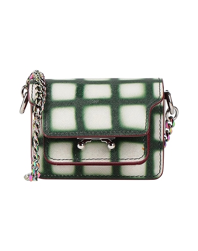 MARNI Across-body bag Dark green 100% Bovine leather, Brass, Steel