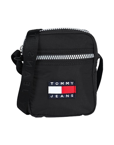 TOMMY JEANS Across-body bag Black 100% Recycled nylon