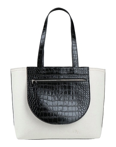 TOD'S Handbag Ivory Soft Leather, Textile fibres