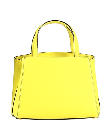 VALEXTRA Handbag Yellow 100% Calfskin