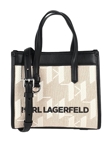 KARL LAGERFELD Handbag K/SKUARE EMBROIDERY SM TOTE
 Beige 64% Polyurethane, 34% Polyester, 2% Cotton