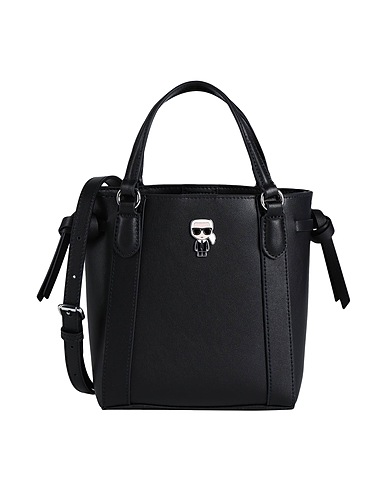 KARL LAGERFELD Handbag K/IKONIK LEATHER SM TOTE Black 100% Bovine leather