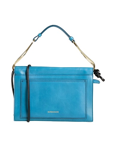 BORBONESE Handbag Slate blue 100% Leather