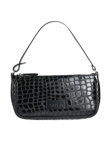 AMEN Handbag Black Soft Leather
