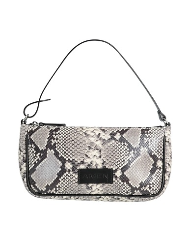 AMEN Handtasche Grau Leder