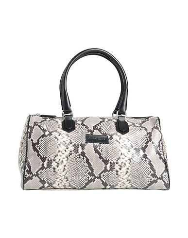 AMEN Handtasche Grau Leder