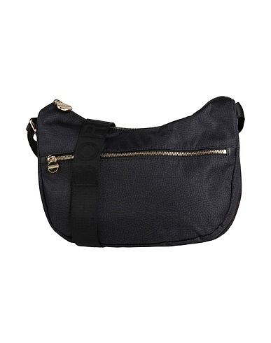 BORBONESE Borsa a tracolla Antracite 100% Poliestere, Pelle