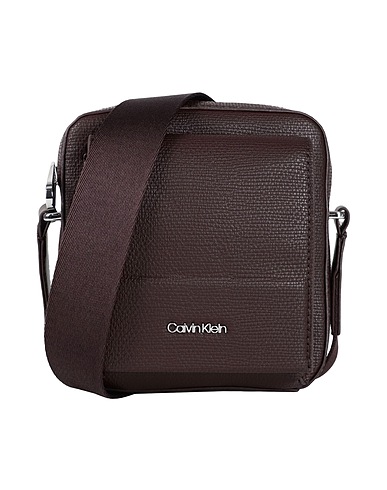 CALVIN KLEIN Across-body bag Brown 51% Polyester, 49% Polyurethane