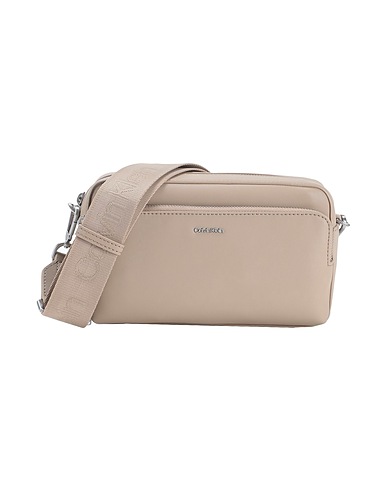CALVIN KLEIN Across-body bag Beige 51% Polyester, 49% Polyurethane
