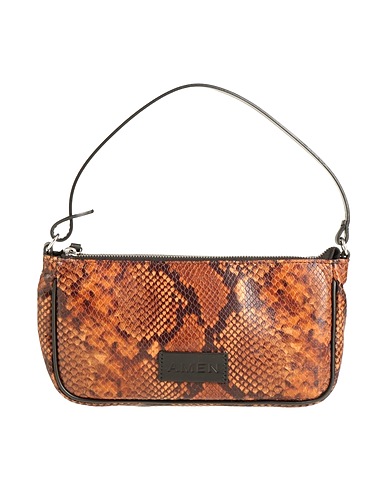 AMEN Handbag Brown Soft Leather