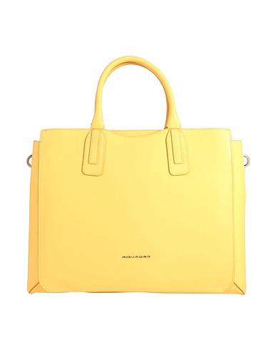 PIQUADRO Handbag Yellow Soft Leather