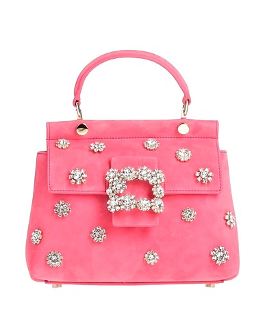 ROGER VIVIER Handbag Salmon pink Soft Leather