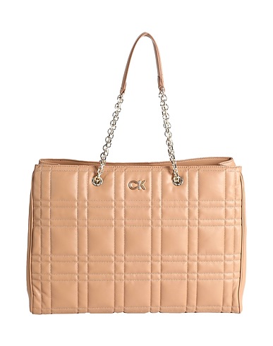 CALVIN KLEIN Handbag Camel 51% Polyester, 49% Polyurethane