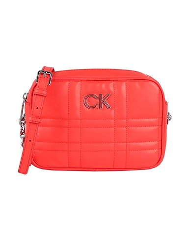 CALVIN KLEIN Across-body bag Coral 51% Polyester, 49% Polyurethane