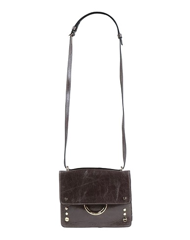 BORBONESE Shoulder bag Charcoal 100% Soft Leather