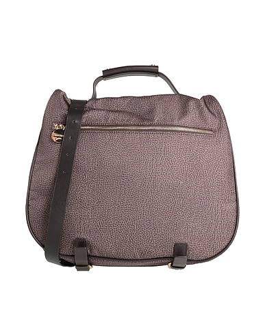 BORBONESE Handbag Dark brown 100% Polyester
