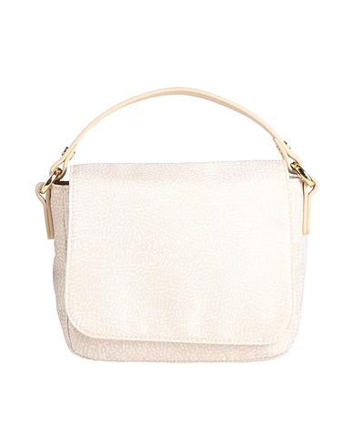 BORBONESE Handbag Beige 100% Polyester, Polyurethane