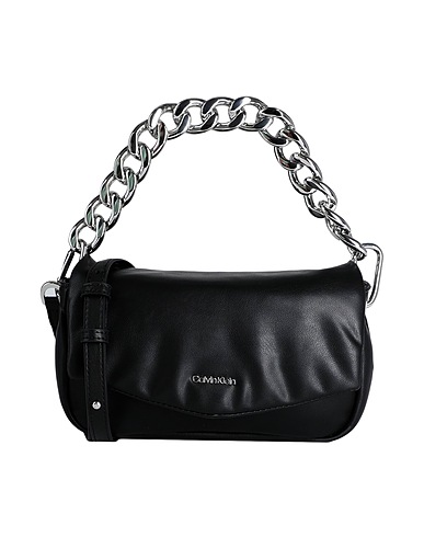 CALVIN KLEIN Borsa a mano Nero 51% Poliestere, 49% Poliuretano
